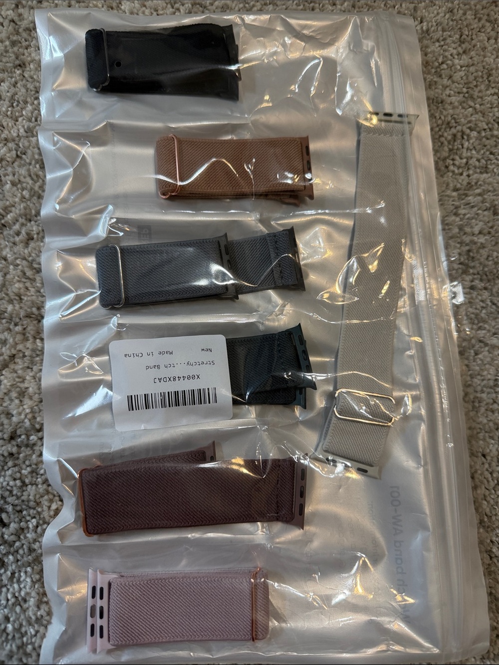 Women’s Apple Watch stretch  Nylon Watch Bands — Multi-Color Pack